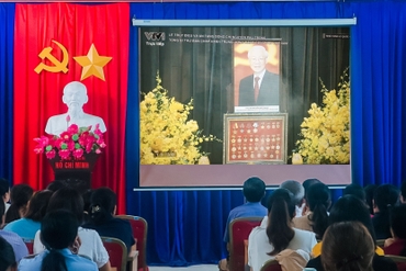 Giáo viên, học sinh Bắc Kạn xúc động xem Lễ truy điệu Tổng Bí thư Nguyễn Phú Trọng